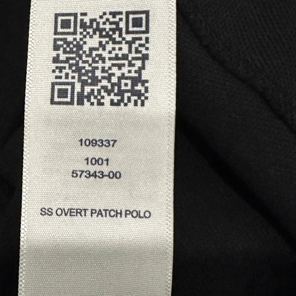 True Religion SS Overt Patch Polo Shirt Men's XXL Jet Black 109337 Y2K NWT